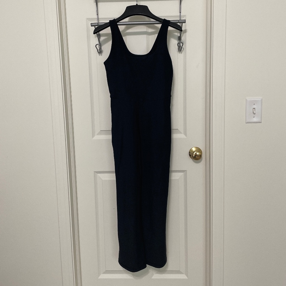 Old Navy Active Powersoft Go-Dry Jumpsuit Black Petite Small Sleeveless Wide Leg